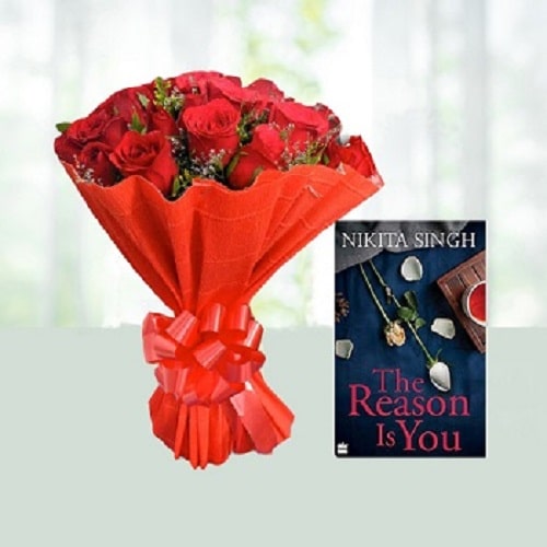 12 Red Roses N  Complimentary Nikita Singh's The Reason is You