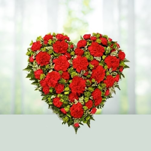 Red Heart Carnations