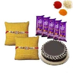 Rakhi with Cake and Chocolates