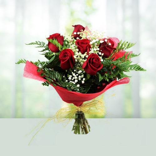 Order Red Roses Flowers Bouquet Online