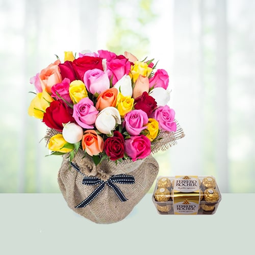 Roses with 16 Ferrero