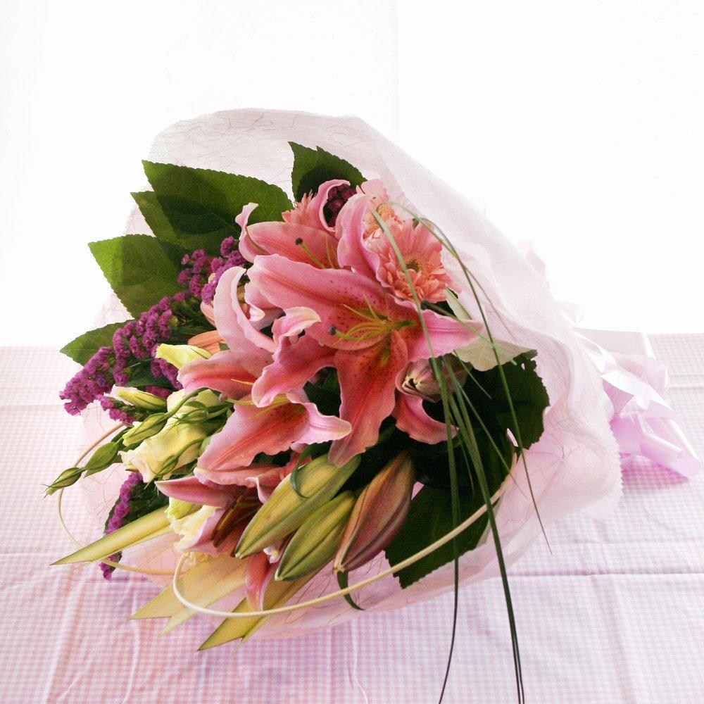 Blushing Lilies Bouquet 