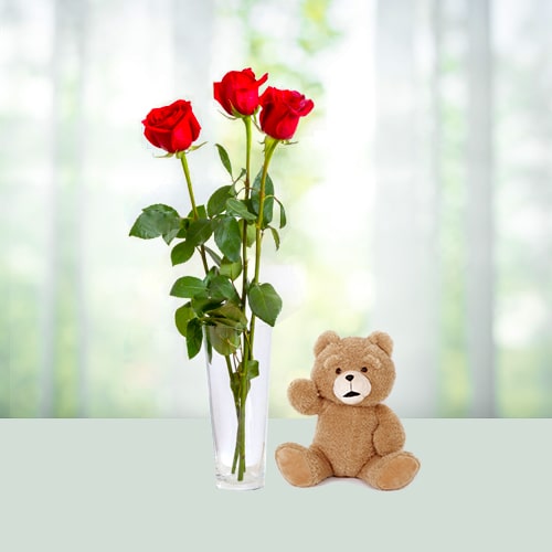 Teddy Bud Vase