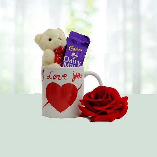 Love Mug Rose N Chocolates