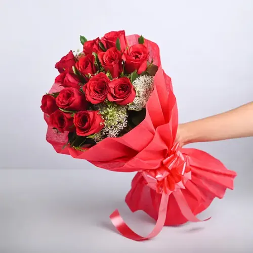 Bouquet of 18 Red Roses