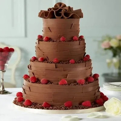 Chocolate Tomb Wedding Cake