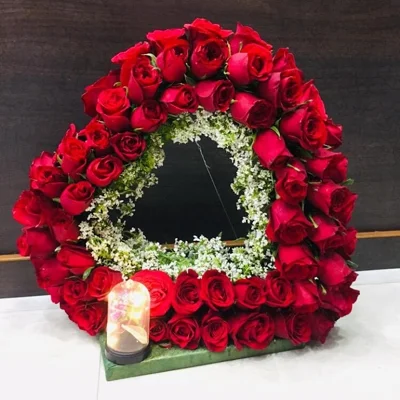 Special Heart Shape arrangement of Roses