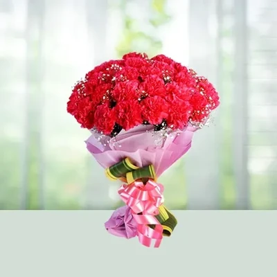 Red carnation Flowers Bouquet