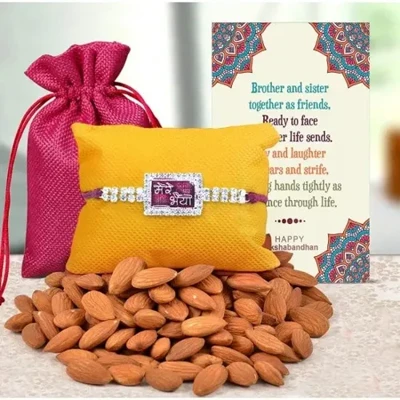 Designer Rakhi and Almonds