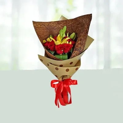 Exotic Red N Yellow Arrangement